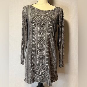Billabong Monochrome Geometric Bohemian Long Sleeve Shirt